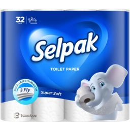 Selpak Pro Папір туалетний целюлозний 3-х шар. 32 шт (3шт/ящ)