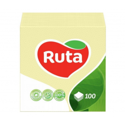 Серветки "Ruta" 24х24 100л 1ш жовті (28) (28шт/ящ), арт. 58769066