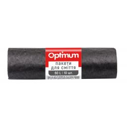 OPTIMUM Пакет для смiття п/е 60*70 чорний LD 60л/10 шт (60 шт/ящ), арт. 16118245