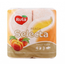 Папір туалетний "Ruta" Selecta 4рул 3ш білий персик (14шт/ящ), арт.58768980