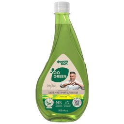 ФБ Засіб чистячий для скла "Лимон" GO GREEN 0,5л, змінна пляшка (12 шт/ящ)_ТК, арт. 25475514
