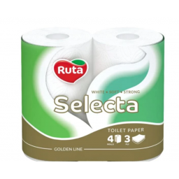 Папір туалетний "Ruta Selecta" 4рул 3ш білий (14шт/ящ), арт. 58768978