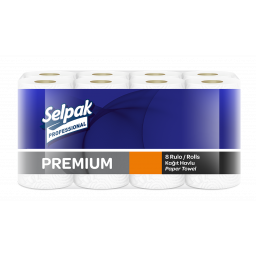 Полотенце бумажное Selpak Professional Premium 3 слоя, 11,25 м, 8 рулонов