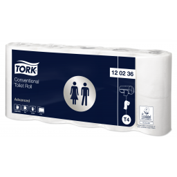 Туалетная бумага Tork Premium в рулонах 2 слоя, 22 м, 10 рулонів (Т4), арт. 33870210