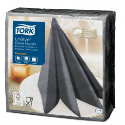 Серветки для декору Tork LinStyle Premium антрацит, 50 аркушів