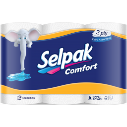 Полотенце кухонное SELPAK Comfort 6 шт