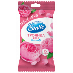 SMILE Daily Серветка волога Троянда, 15 шт, арт. 42224910