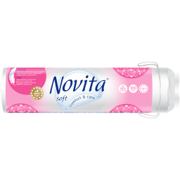 Диски ватні косметичні NOVITA Soft 100шт, арт. 41102218