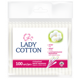 Палочки ватные в полиэтиленовом пакете Lady Cotton 100 шт, арт. 41203350