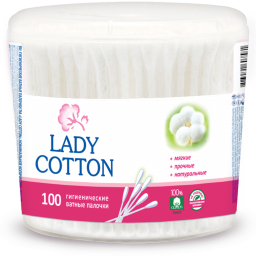 Lady Cotton Палички ватні в банці 100шт. (144шт/ящ)