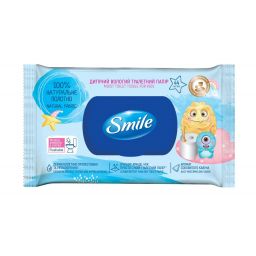 Smile Вологий туалетний папір дитячий, 44 шт/уп (18 уп/ящ), арт. 42100112