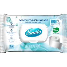 Вологий туалетний папір Smile "Fresh" 44 шт., арт. 42100340