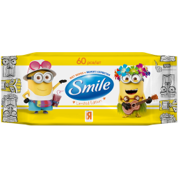 Вологі серветки Smile Minions з вітамінами 15 шт.