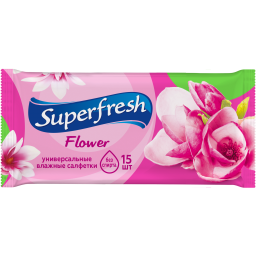Super Fresh Серветка волога Flower 15 шт., арт. 42215169