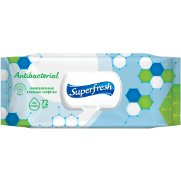 Влажные салфетки Superfresh Антибактериальные 72 шт.