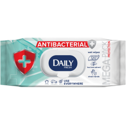 Антибактериальные влажные салфетки Daily Fresh 120 шт.
