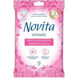 Влажная салфетка Intimate Пробиотик биолин NOVITA