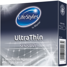 Латексні презервативи ULTRATHIN, LifeStyles 3 шт.