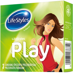 Латексні презервативи PLAY, LifeStyles 3 шт.