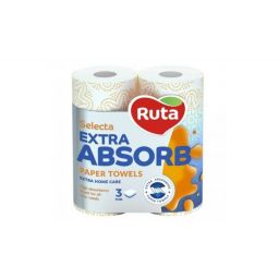 Полотенца бумажные "Ruta Selecta" EA 2рул 3ш белые (6шт/ящ)