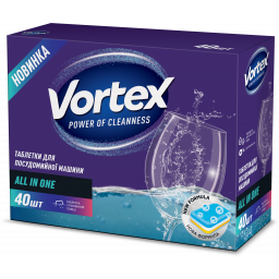 Vortex Таблетки для посудомийної машини "All in One" 40 шт, арт. 55600436