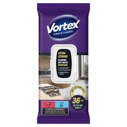 ТМ Vortex Серветки господарчі вологі універсальні з клапаном Extra Strong",  36 шт, арт. 42400720