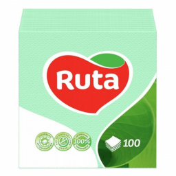 Серветки "Ruta" 24х24 100л 1ш зелені (28) (28шт/ящ), арт. 58769067