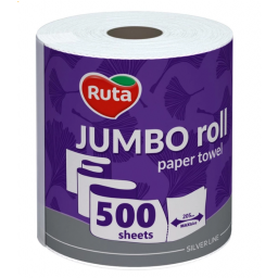 Рушники паперові "Ruta" JUMBO 1рул 2ш білий, 500 відр, арт. 58769652