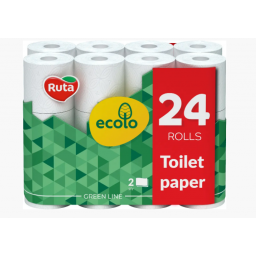 Папір туалетний "Ecolo" 24рул 2ш білий, арт. 58769735