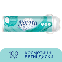 NOVITA Delicate Диски ватні косметичні 100 шт, арт. 41102216