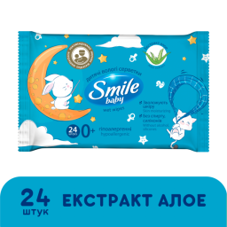 SMILE Baby Серветка волога "Екстракт алое" 24шт, арт. 42107415