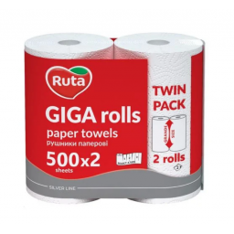 Рушники паперові "Ruta" Giga Rolls 2 рул 2ш білі, арт. 58769840