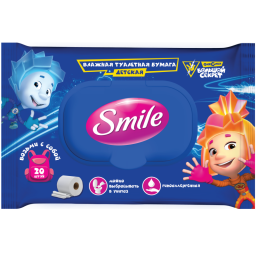 Вологий туалетний папір Smile Фіксики 20 шт.