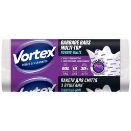 Vortex пакет для мусора multitop Nordic White 90л/10 шт