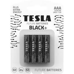 Первинні елементи та первинні батареї TESLA BATTERIES AAA BLACK+(LR03/BLISTER FOIL4 шт)(12шт/ящ)