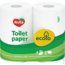 Папір туалетний "Ecolo" 4рул 2ш білий (16шт/ящ)