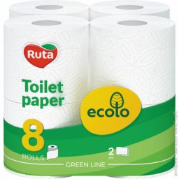 Папір туалетний "Ecolo" 8рул 2ш (8шт/ящ)