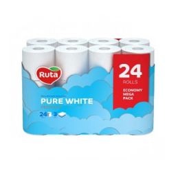 Бумага туалетная "Ruta" Pure White 24рул 3сл белая, арт. 58768990