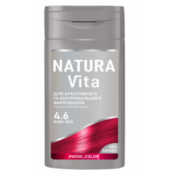Тоника Natura Vita  бальзам для волос 4.6 "Ruby Red" (неоновый красный), 150 мл (12 шт/ящ)