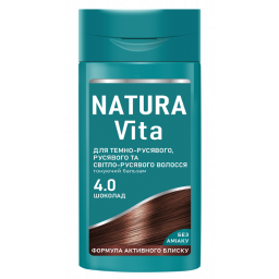 Тоніка Natura Vita Тонуючий бальзам для волосся, 4.0 "Шоколад", 150 мл (12 шт/ящ)