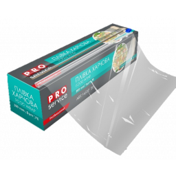 PRO Пленка пищевая PVC 300 м х 30 см, 8 мкм с отрезной коробке (6шт/ящ), арт.14537820