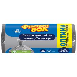 Фрекен БОК Пакеты для мусора Оптима 35л/30шт. графит