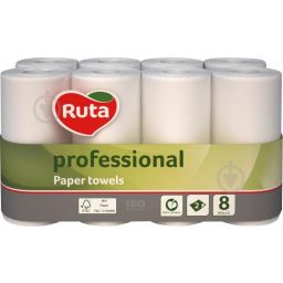 Рушники паперові "Ruta" Professional 8рул 2ш білі (4шт/ящ)