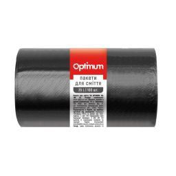 OPTIMUM Пакет для смiття п/е 45*54 чорний HD 35л/100 шт, арт. 16117840