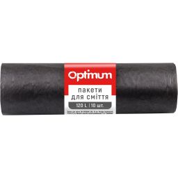 OPTIMUM Пакет для смiття п/е 70*100 чорний LD 120л/10 шт, арт. 16118250