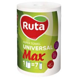 Бумажные полотенца "Ruta" Max 1рул 2шар. белые (10шт/ящ), арт. 58769003