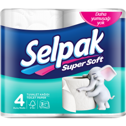 Туалетная бумага SELPAK белая 4шт