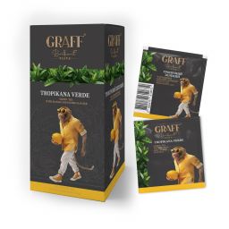 Graff Чай зелений з аром.манго+лічі, пакет.(саше) "Тропічний зелений", 30г (20*1.5г), арт.  90000080
