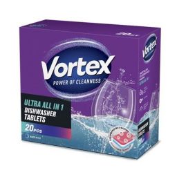 Vortex Таблетки для посудомийної машини «all in 1» 20шт (12шт/ящ) БЕЗ ФОСФАТІВ