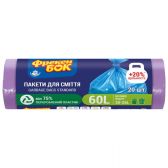 ФБ Пакет для смiття п/е HD 60*80 фіолет 60л/20шт, арт. 16115597